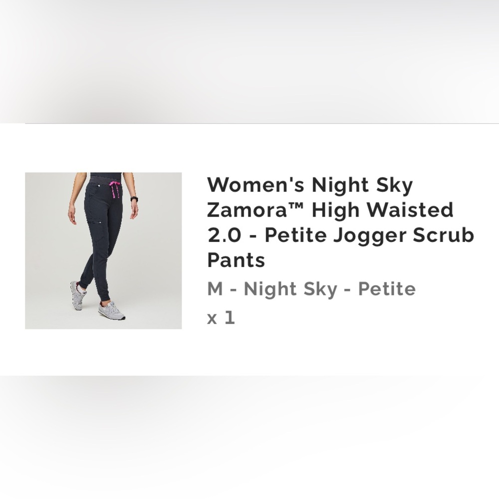 Figs limited edition Zamora high waisted scrub pants night sky. Medium Petite